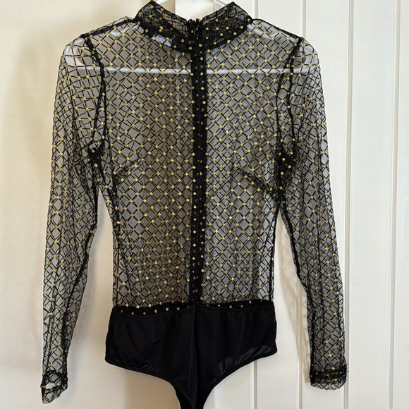 Black and gold sheer body suit - Picture 5 of 5